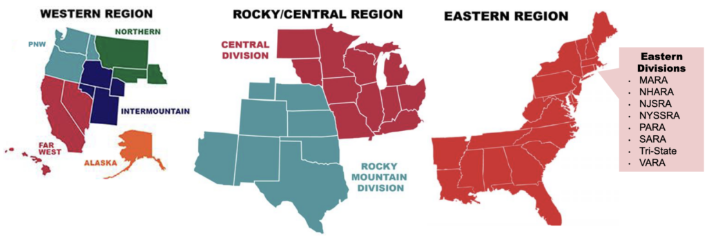USSS-regions map USSS-regions map